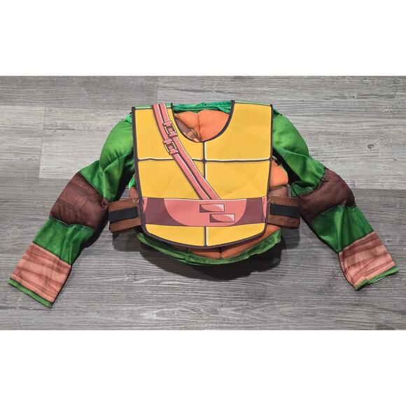 Teenage Mutant Ninja Turtles Michelangelo Padded Top Halloween Costume & Shell - Picture 3 of 12